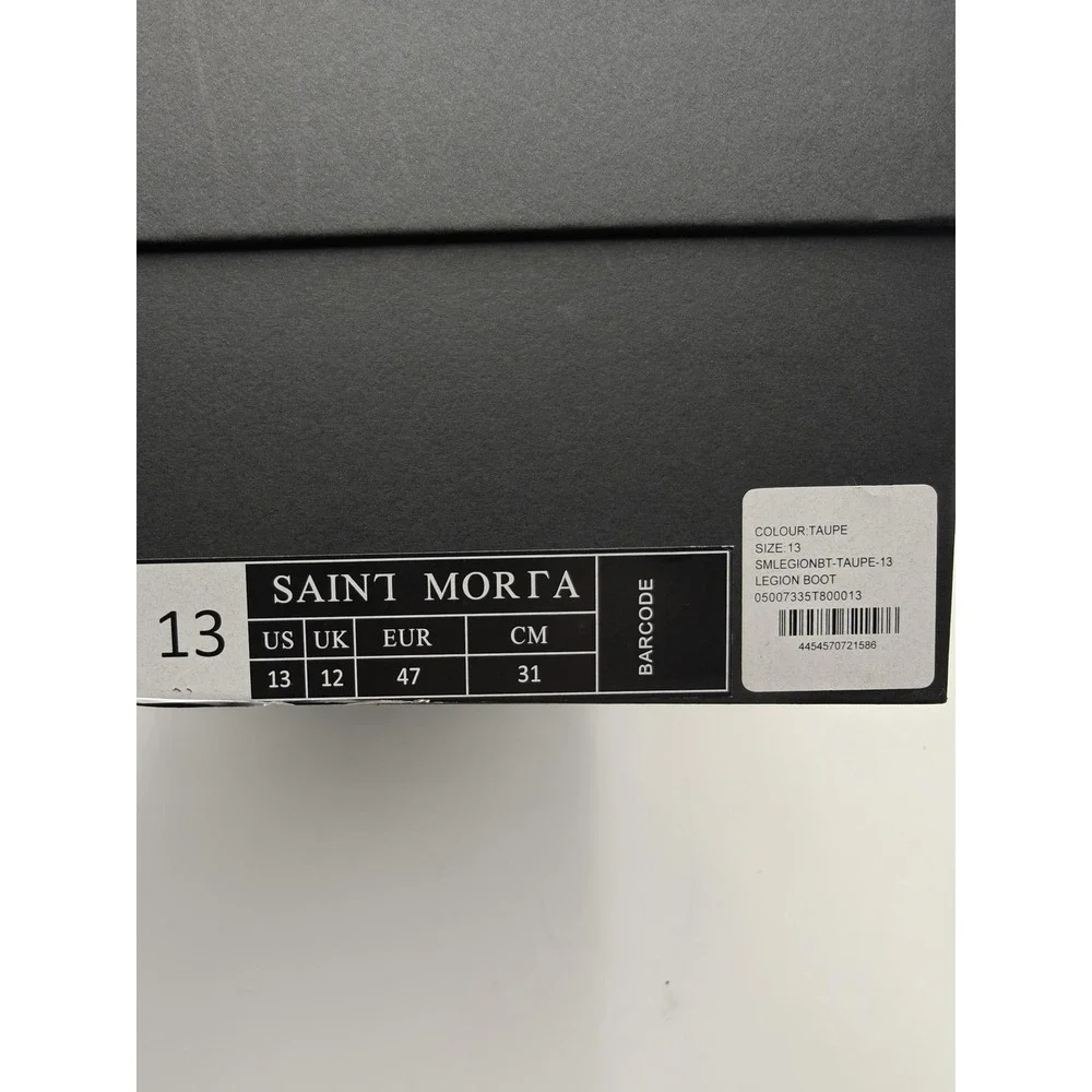 Saint‎ Morta Boots Mens Size 13 Beige Suede Legion Combat Ankle Zip Lug Sole